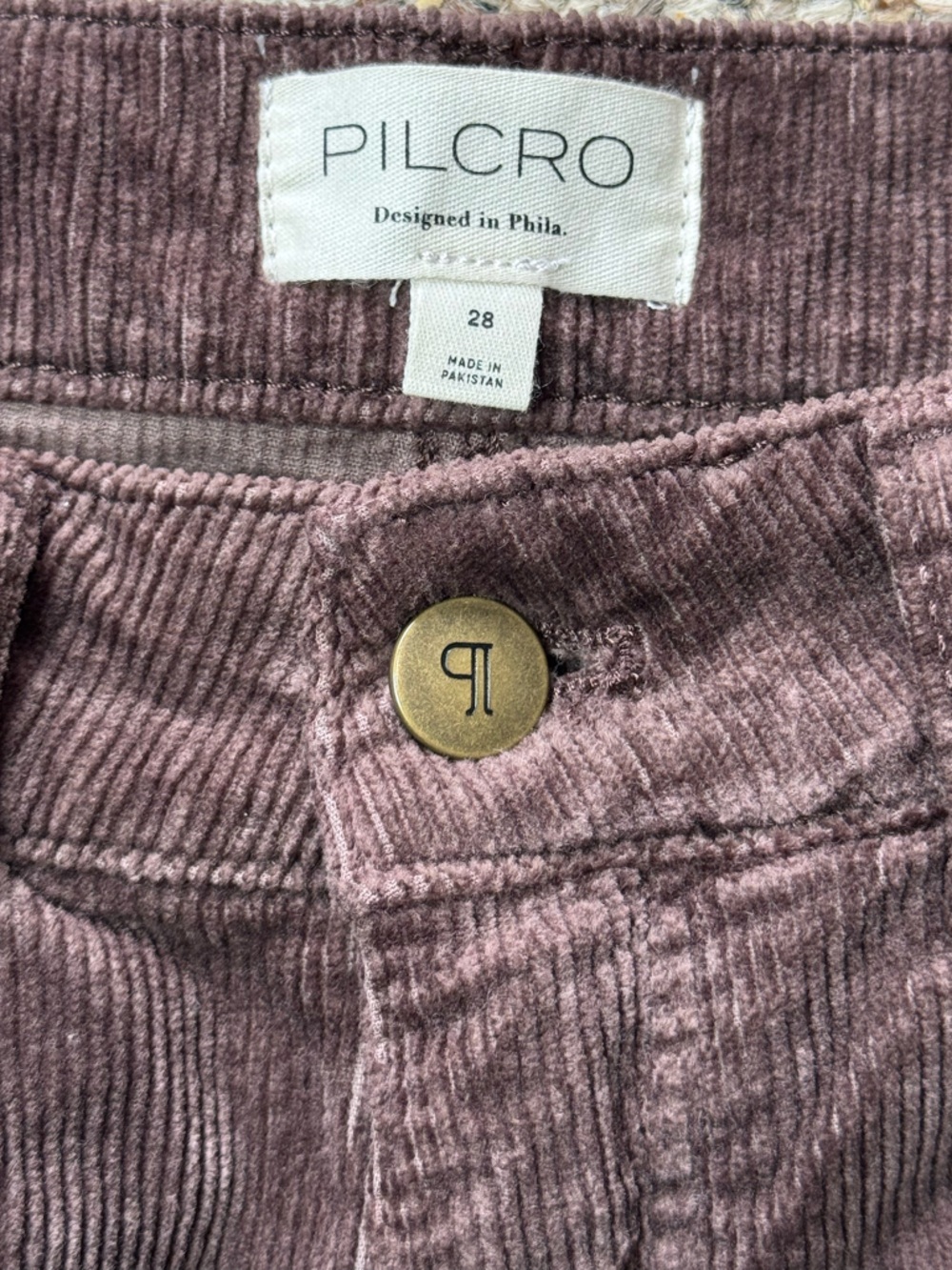 Anthropologie Pilcro The Yaya Mid-Rise Corduroy Crop Flare Jeans size 28 - Picture 5 of 10